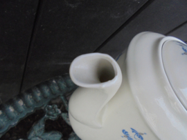 Hoog model Koffie- of Theepot MOSA met blauw / Grijze bloem