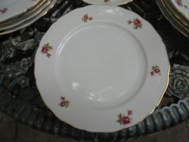 Ontbijt/Gebak/Dessertbordje Seltmann Weiden S "Rose" met roze/rode roosjes