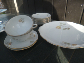 Schotel Winterling FLORA met gele roos