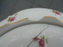 Soepterrine Wunsiedel met roze / rode roosjes