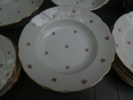 Diep /Pasta bord Johann Seltmann Vohenstrauss Elly met enkele roze roosjes