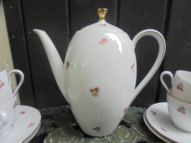 Mitterteich Rosette Koffieservies met roze roosjes 8 persoons