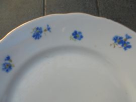 Ontbijt/Dessert bord Winterling met blauwe koren bloemetjes