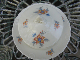 Botervloot MOSA met geel en blauwe bloem