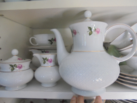 Theepot Seltmann Weiden Annabell met roze roosjes en gipskruid