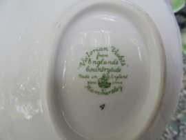 2 vaks schaal met diep paarse viooltjes Hammersley "Victorian Violets"