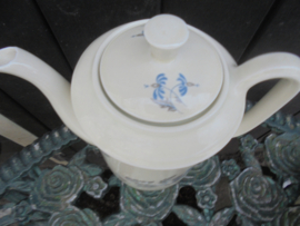 Hoog model Koffie- of Theepot MOSA met blauw / Grijze bloem