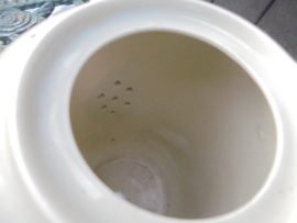 Hoge Theepot Mosa met geel/oranje/blauwe bloem