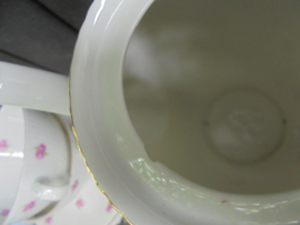 Koffiepot Bavaria met dubbele roze roosjes