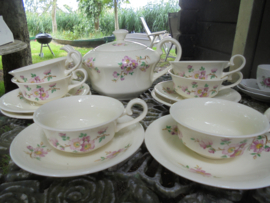 Theekop en schotel MOSA met roze Appelbloesem