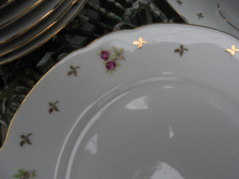 Dinerservies Shirnding Bavaria met roosjes en gouden blaadjes