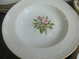 Dinerservies Seltmann Weiden Annabell met roze roosjes en gipskruid