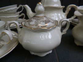 Thee servies Hertel Jacob Bavaria room met gouden randjes