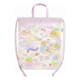 Sumikkogurashi Drawstring bag - Happy For School - Pink