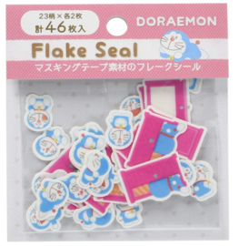 Sticker pouch Doraemon Flake Seal Pink