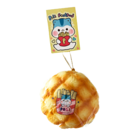 Squishy Poli Melon Pan Jumbo Bun (9 cm) - Friet Geel