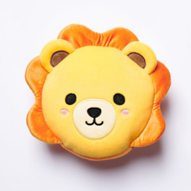Relaxeazzz Pluche Lion Round Tavel Pillow & Sleep Mask