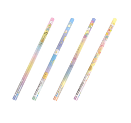 4x 2B Rainbow Pencil - San-X Sumikkogurashi - Waku Waku