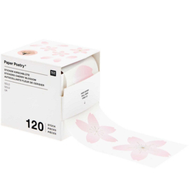 Roll of stickers - 120 stickers - Sakura Flowers
