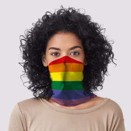 Face mask rainbow neck scarf