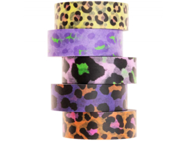 Washi tape set - Neon Leopard
