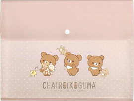Document File - Rilakkuma Chairoikoguma Cute Plushie Theme -  Pink
