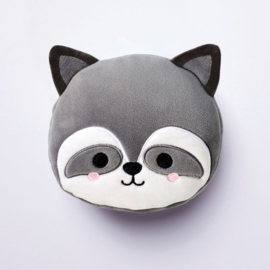 Releaxeazz Plushie Raccoon travel pillow with sleeping mask