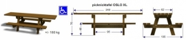 Kunststof Picknicktafel OSLO XL