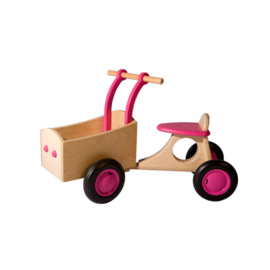 Van Dijk Toys  - Houten bakfiets - roze