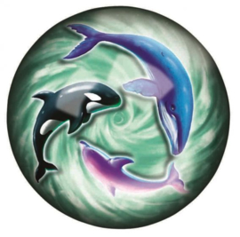 Moses - Lichtgevende magische bal met vissen 4,8 cm 2 assorti