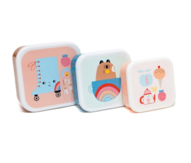 Petit Monkey  Lunch box set Animals