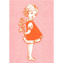 Postkaart - Bloemenmeisje