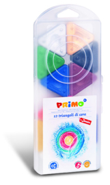 PRIMO - 12 Driehoek waskrijt zijde 50mm in box