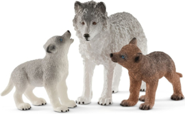 Schleich - Moeder wolf met puppy`s (42472)