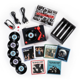 Rolling Stones 3"platenspeler | Platenspeler + 6 X 3"single in minikratje