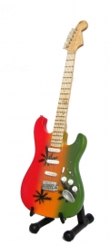 Miniatuurgitaar Bob Marley /reggae tribute - Stratocaster