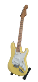 Miniatuurgitaar Jimi Hendrix - Stratocaster ivory  - Woodstock `68 -