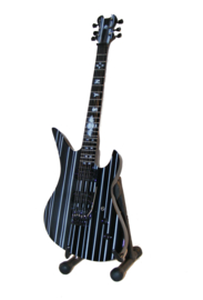 Miniatuurgitaar Avenged Sevenfold - Schecter Synyster Custom Black Silver Stripes