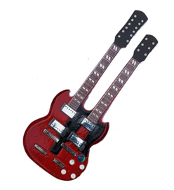 Gitaarminiatuur met magneet | Gibson SG `Doubleneck" - Jimmy Page ( Led zeppelin )