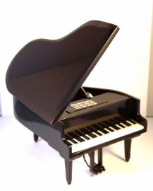 Miniatuur concertvleugel ( piano ) ZWART + Bankje
