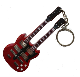 Sleutelhanger Gibson SG `Doubleneck" - Jimmy Page ( Led zeppelin ) -