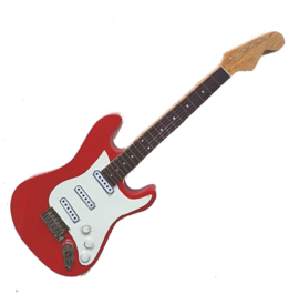 Gitaarminiatuur met magneet | Stratocaster red - Mark Knopfler (Dire Straits)