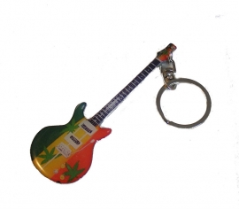 Sleutelhanger gitaar -  PRS Marijuana (Bob Marley)  roestvrij staal
