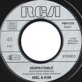 Mel & Kim - Respectable - 2e hands 7" vinyl single-