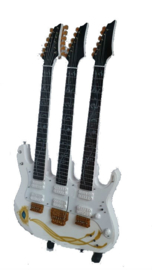 Miniatuurgitaar Steve Vai - Ibanez Jem tripleneck