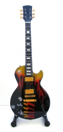 Miniatuurgitaar Kiss tribute 'flames - 'Model Les Paul