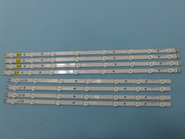 LS942/50  SET BACKLIGHT LED STRIPS   ( 8 STUKS )  BN96-28770A  EN  BN96-28771A   IDEM  BN96-35206A  EN  BN96-35207A  SAMSUNG