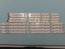 LS907/43  SET BACKLIGHT LED STRIPS  ( 8 STUKS)  4X  BN96-39781A EN 4X BN96-39782A   SAMSUNG
