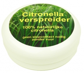 Citronella verspreider - 100% Natuurlijk - Voor Kamperen en Op reis - 50 ml.