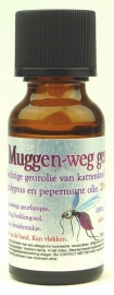Muggen-weg - Geurolie - Fris - Kruidig - Anti Muggen - Geurlampje - 20 ml.